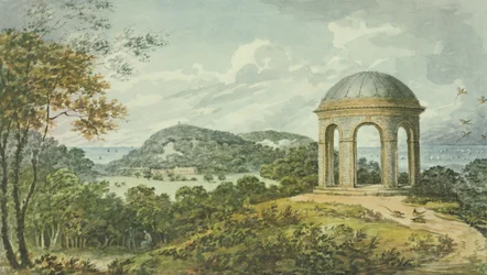 Scène près du temple, du Livre rouge pour Antony House, c.1812