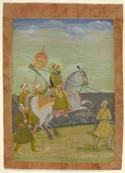 Portrait équestre de Bahadur Shah jeune, Moghol, c.1690