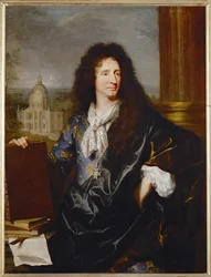 Jules Hardouin-Mansart, premier architecte et surveillant des bâtiments royaux, peint en 1685 ...