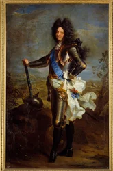 Portrait en pied de Louis XIV en armure (1630-1715)