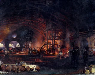 Révolution industrielle : « La grande forge de Fourchambault ». Détail d
