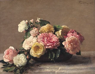 Roses dans un plat, 1882