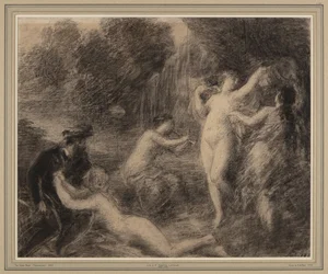 Tannhäuser au Venusberg (craie sur papier)