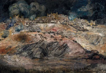 Guerre civile espagnole (1936-1939) : "Vue de Tolède en flammes"