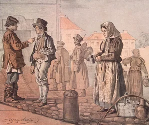 Vendeur de lait de rue De la série Ceux-ci sont nos gens, 1842