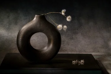 Élégant vase sombre