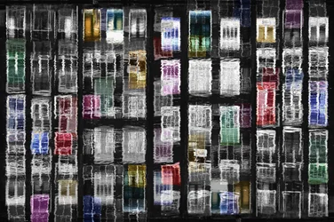 Vitrines colorées de la ville