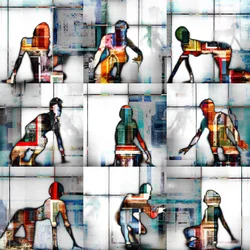 Personnages urbains hauts en couleur