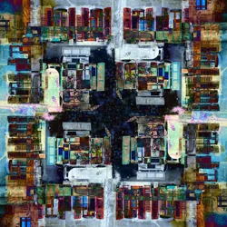 Marché urbain haut en couleur