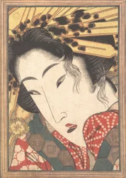 Geisha rejetée des Passions refroidies par la neige printanière, 1824