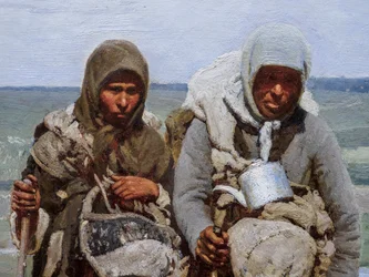 Femmes pieuses en pèlerinage (détail)