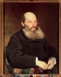 Portrait du poète Afanasy Afanasievich Fet (Foeth) (Afanassi Afanassievitch Chenchine) (1820-1892). Peinture de Ilya Repin (Ilia Repine) (1844-1930)