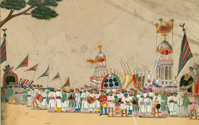 Procession de festival, vers 1800