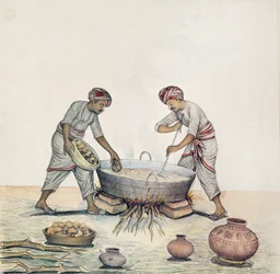 Fabrication de sucre, Bombay, c.1873