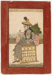 Une dame parée de bijoux, école de Kota, 1690-1720