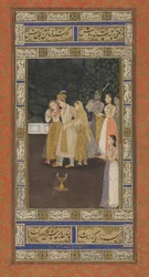 Un prince avec des servantes du harem, folio d