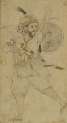 Un soldat tatar, Ahmadnagar, plateau du Deccan