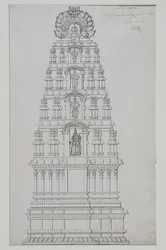 Un gopuram à cinq étages
