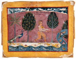 Balarama avec sa charrue à la rivière Jamna