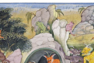 (détail) Démons dans un paysage sauvage