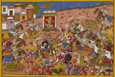 Dhanada affronte Rāvaṇa lors d