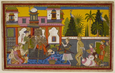 Hanumān est capturé et humilié par Rāvaṇa, mais il s