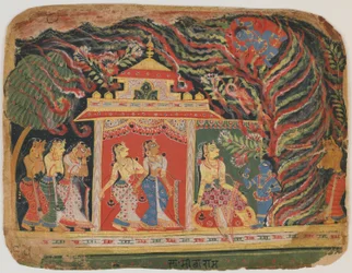 Krishna emporté par le démon du tourbillon, tiré d