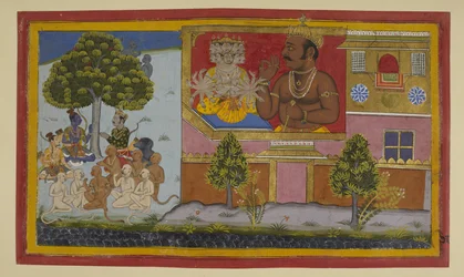Kumbhakarṇa se vante de sa victoire ; Rāma prévoit de contrer sa terrifiante présence.