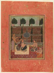 Dames sur une terrasse, style moghol, c.1700-10