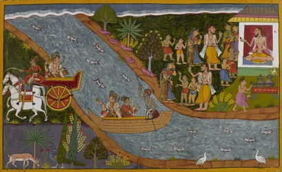 Lakṣmaṇa retourne à Ayodhya avec Sumantra, tandis que Sītā est accepté dans l