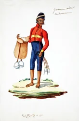 Homme avec une selle
