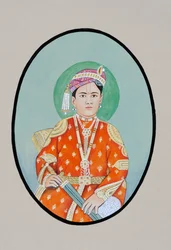 Peinture miniature de Maharaja Ganga Singh Bikaner
