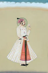 Peinture miniature de Maharana Amar Singh Udaipur