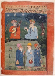 Baba Nanak, Mardana et Fakirs, illustration de la 