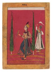Princesse moghole dans un jardin, c.1700
