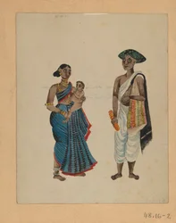 Une des neuf images montrant des Indiens dans différentes professions