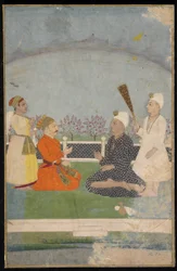 Prince visitant un saint homme, folio d