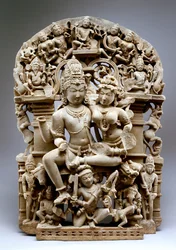 Ravana et Siva, culture de Hinglajgarh, 1100 après J.-C.