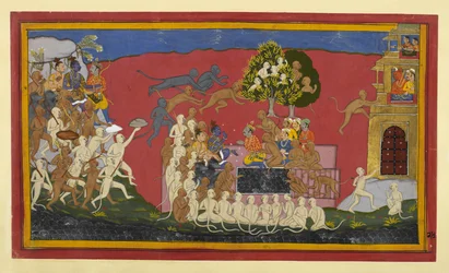 Rāma envoie Aṅgada défier Rāvaṇa alors que les singes s