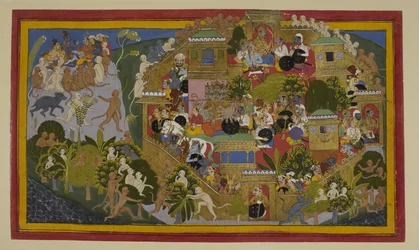 Rāvaṇa assigne les défenses de Laṅkā ; Rāma envoie des éclaireurs depuis le mont Suvela.