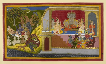 Rāvaṇa ordonne le réveil de Kumbhakarṇa; Rāma et les chefs prennent soin de Lakṣmaṇa