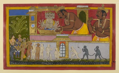 Vibhīṣaṇa raconte la malédiction de Kumbhakarṇa ; Lakṣmaṇa se rétablit et se lève.