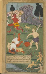 Hanuman décapite Trisiras