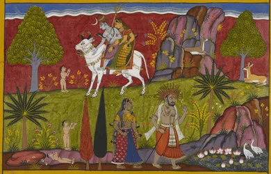 Śiva et Pārvatī accordent à l