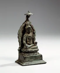 Figure de Padmapani javanais central, fin du 9e siècle (bronze)