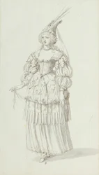 Chloris : croquis alternatif pour Henriette Marie, c.1631
