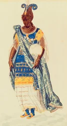 Masquer : une fille du Niger, vers 1608