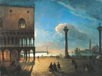 Piazzetta San Marco au clair de lune, Venise