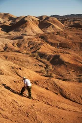 Scènes autour de Wu Cai Wan dans le désert de Gobi, Xinjiang, Chine occidentale