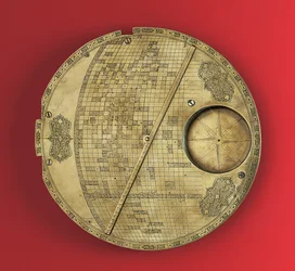 Carte du monde centrée sur La Mecque, dynastie Safavide, d